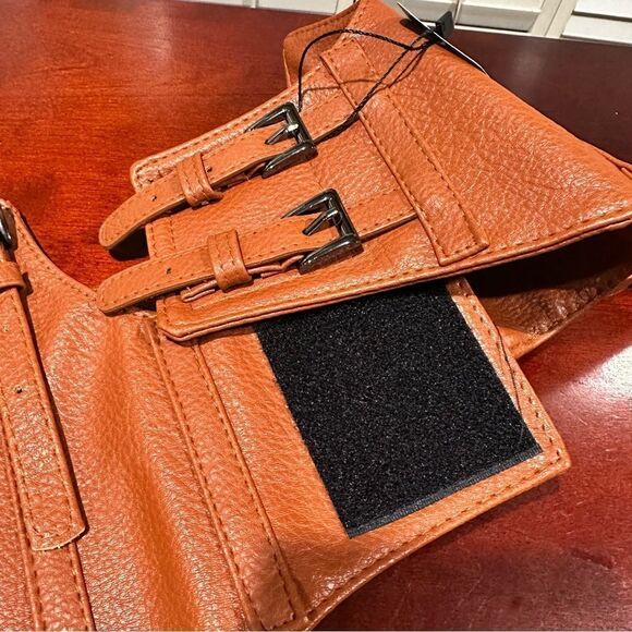 Faux Leather Brown Under Bust Belt Harness Size Large NWT - Picture 7 of 9